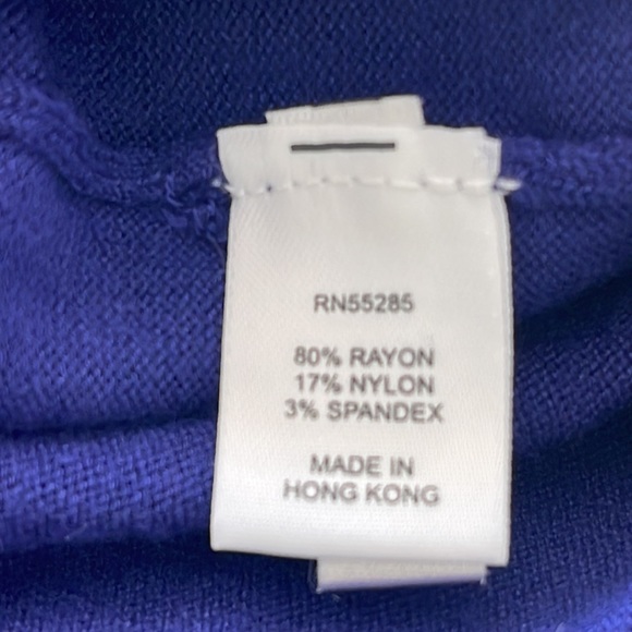 Excellent Condition Express DesignStudio Fine Knit 3/4Sleeve Purple Turtleneck-S - Picture 5 of 5